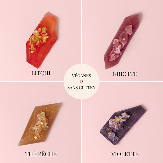 Sapphire -collectie - 4 eetbare kristallen