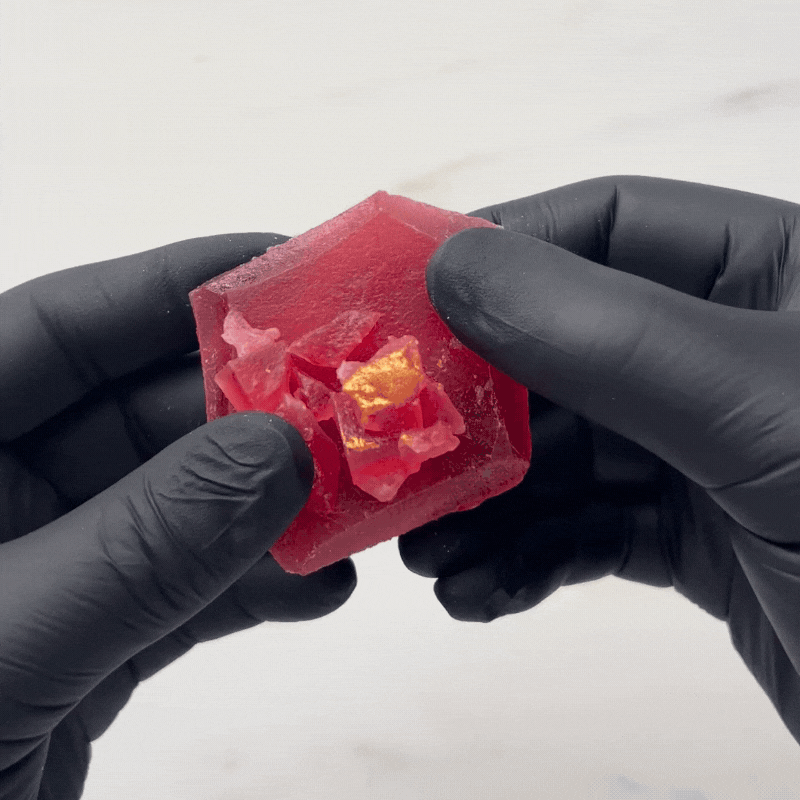 Raspberry eetbaar kristal