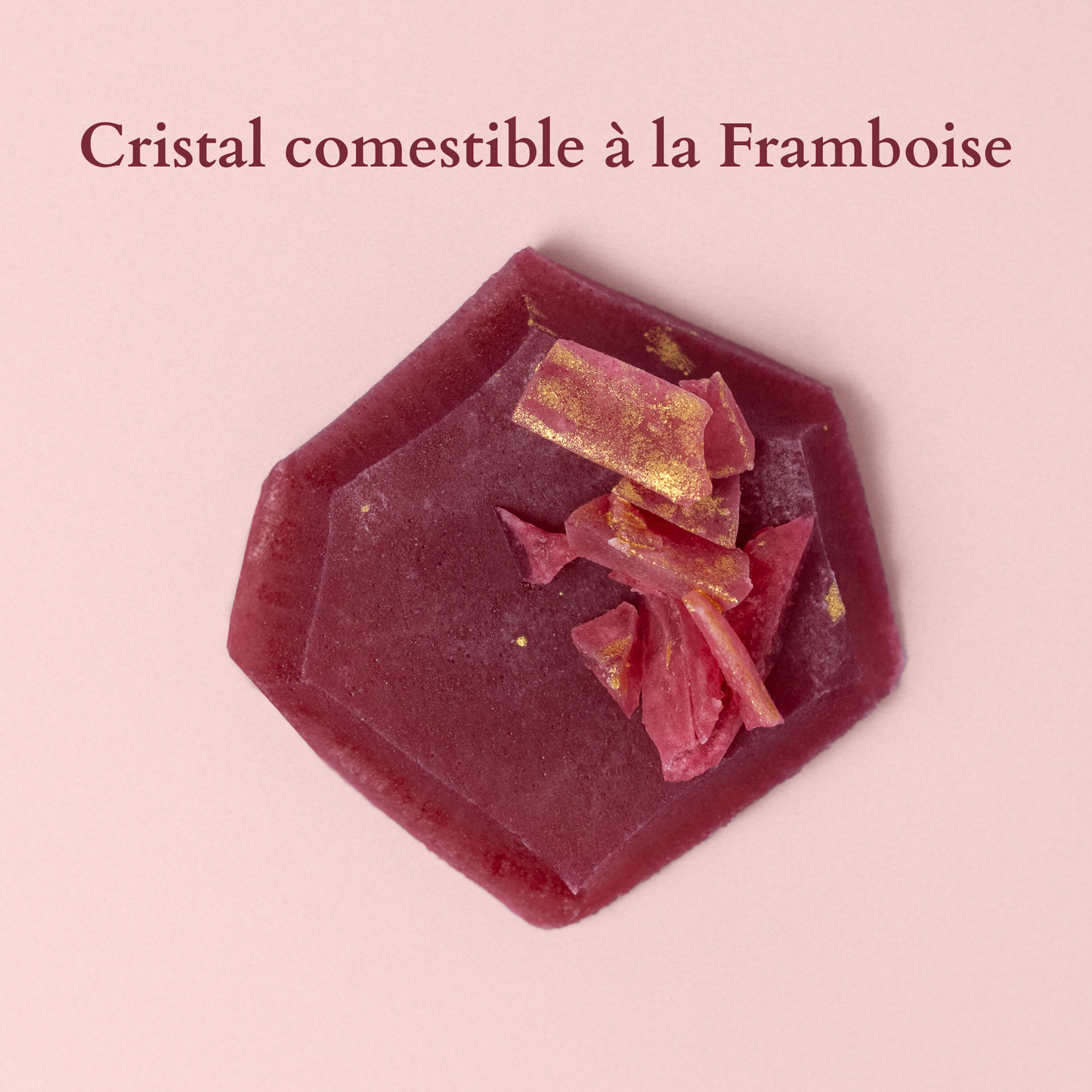 Raspberry eetbaar kristal