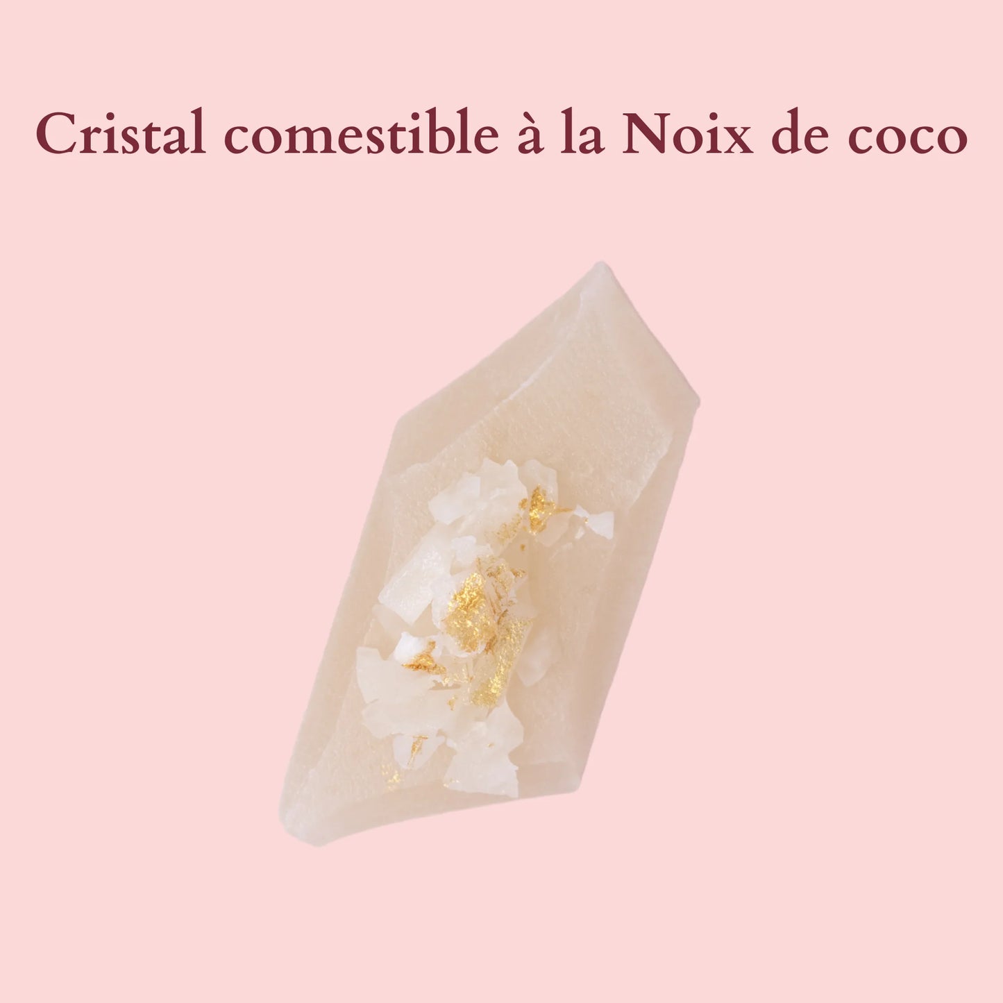 Edible crystal with coconuts