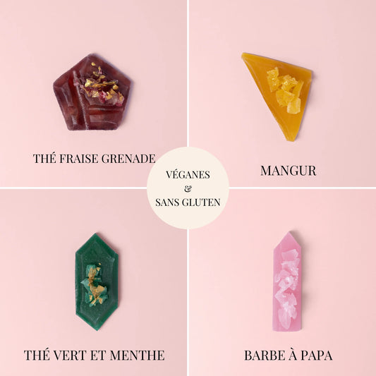 Emerald Collection - 4 eetbare kristallen