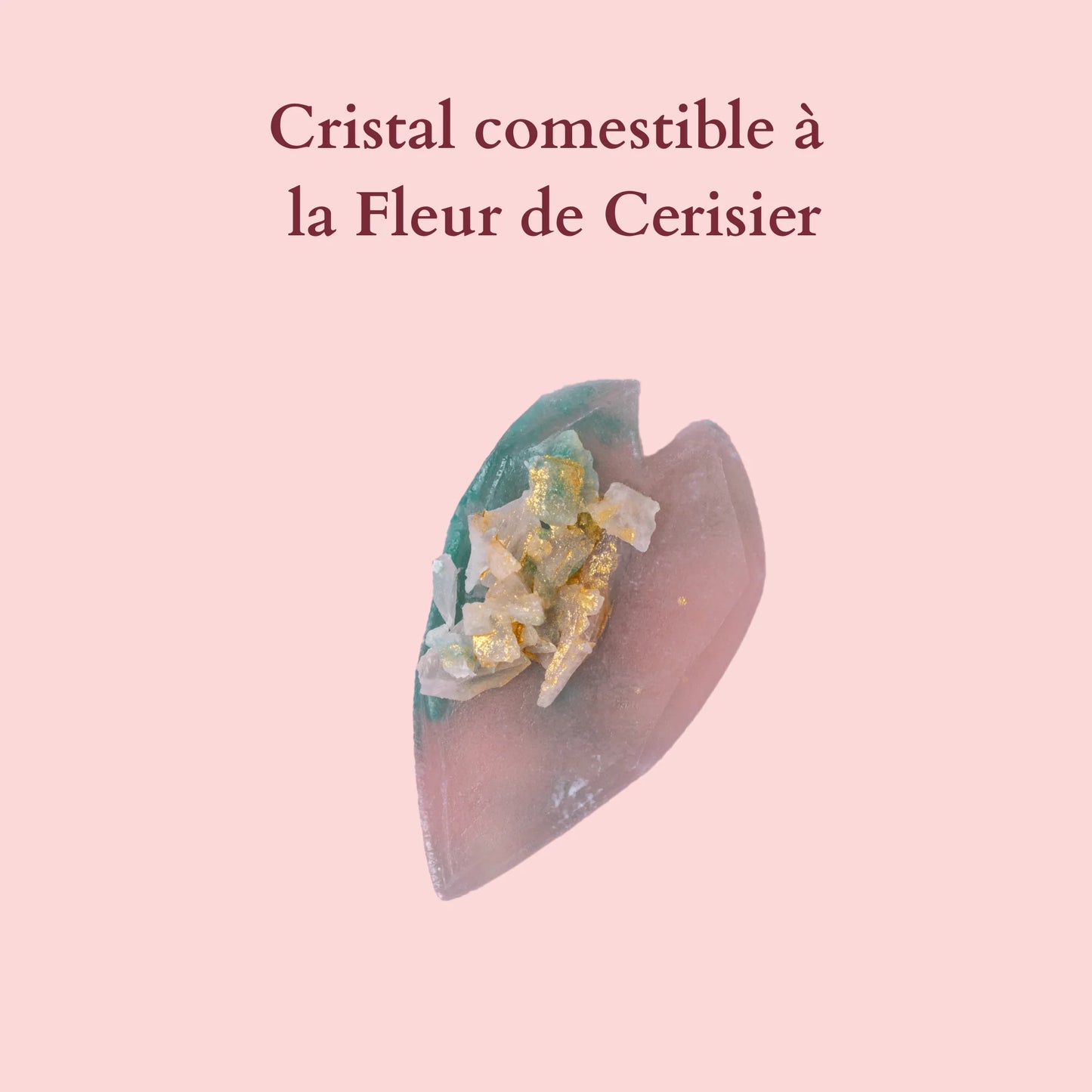 Essbarer Kristall mit Kirschblüten