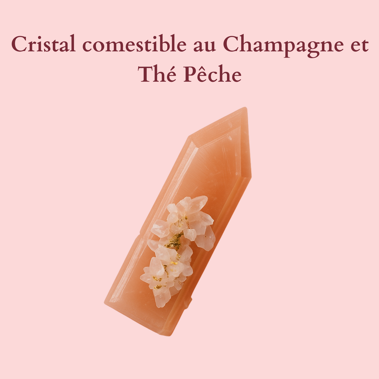 Eetbare kristallen champagne en vissen