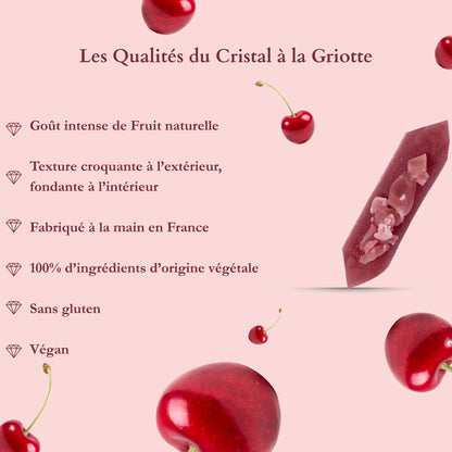 Edible crystal with the cherry