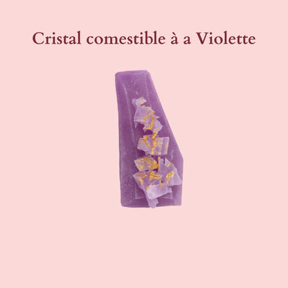 Comstible crystal with violet
