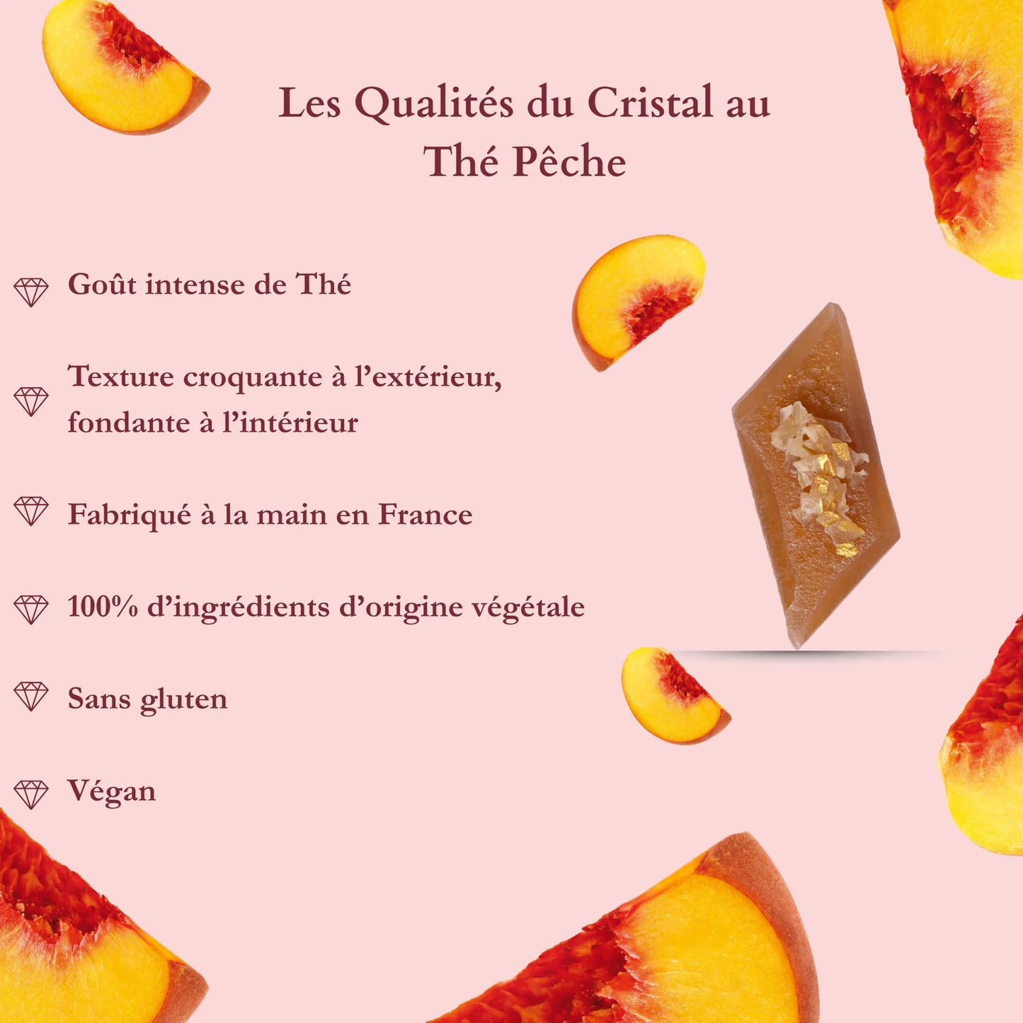 Edible crystal with fishing tea